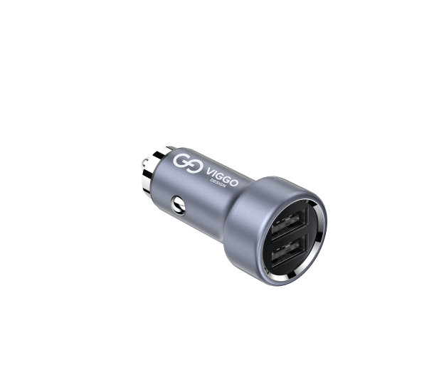 VIGGO DESIGN 2xUSB 3.4A Szara - 1458578 - zdjęcie 4